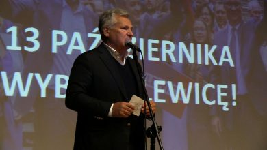 Sosnowiec: Aleksander Kwaśniewski przyjechał poprzeć kandydatów Lewicy