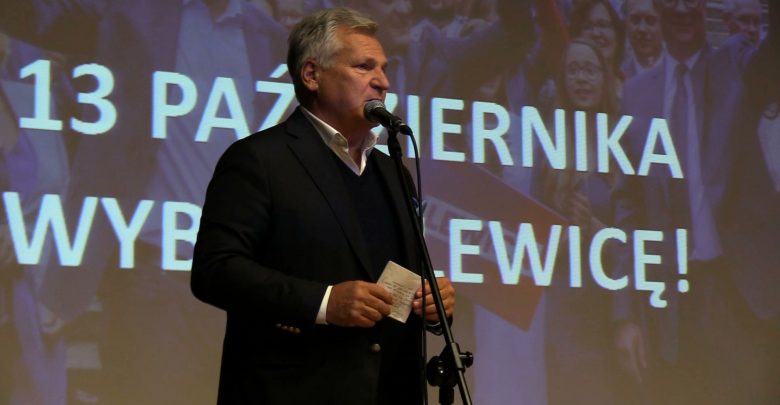 Sosnowiec: Aleksander Kwaśniewski przyjechał poprzeć kandydatów Lewicy