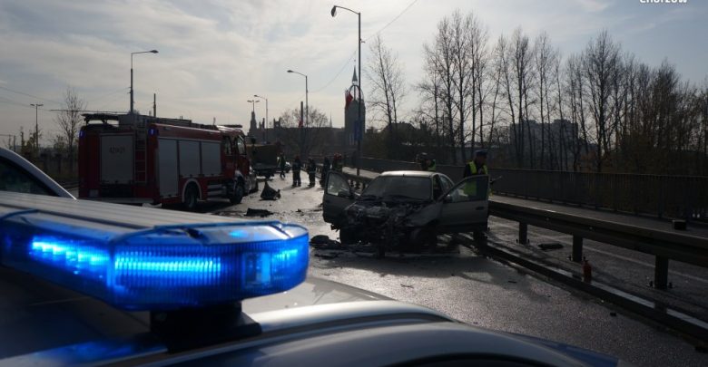 Wczorajszy wypadek na Katowickiej [ZDJĘCIA] Jak do niego doszło? (fot.Śląska Policja)