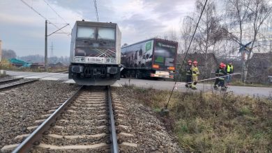 Zderzenie pociągu z ciężarówką! Zobaczcie nowe ZDJĘCIA i WIDEO z miejsca koszmarnego wypadku (fot.KWP Katowice)