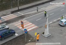 Trwają działania "Bezpieczny Pieszy". Śląscy policjanci pilnują bezpieczeństwa pieszych (fot. KMP w Rudzie Śląskiej)