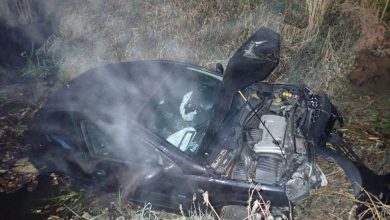 Śląskie: Wjechała do Zalewu Rybnickiego. Jechała za szybko (fot.Śląska Policja)