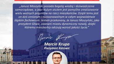 Janusz Moszyński z poparciem Marcina Krupy. Wybory w Gliwicach 5 stycznia