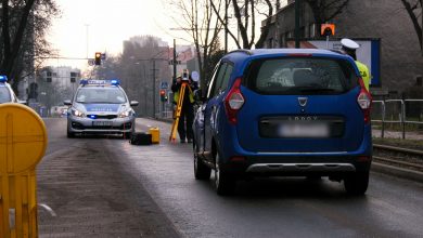 Katowice: Miasto stanęło po potrąceniu kobiety na Korfantego. Zobaczcie ZDJĘCIA i WIDEO z miejsca wypadku