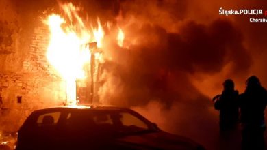 Pożar kiosku w Chorzowie. Zginęła jedna osoba. Fot. Policja Śląska