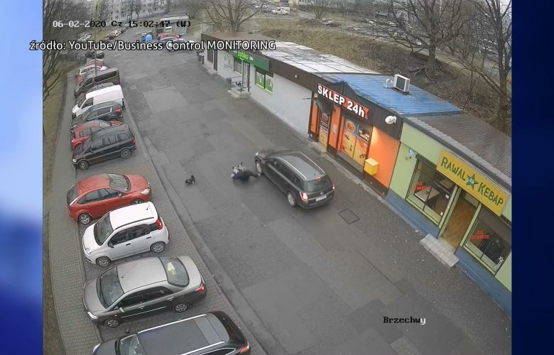 WIDEO SZOKUJE! Kierowca w Rudzie Śląskiej rozjechał pieszego za zwrócenie uwagi!
