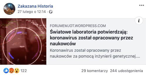 Policja przestrzega przed fake newsami dotyczącymi koronawirusa. Fot. Policja Polska