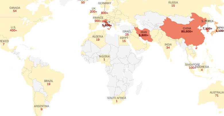 Rośnie liczba ofiar koronawirusa. Nie żyje już blisko 3600 osób. Fot. The New York Times