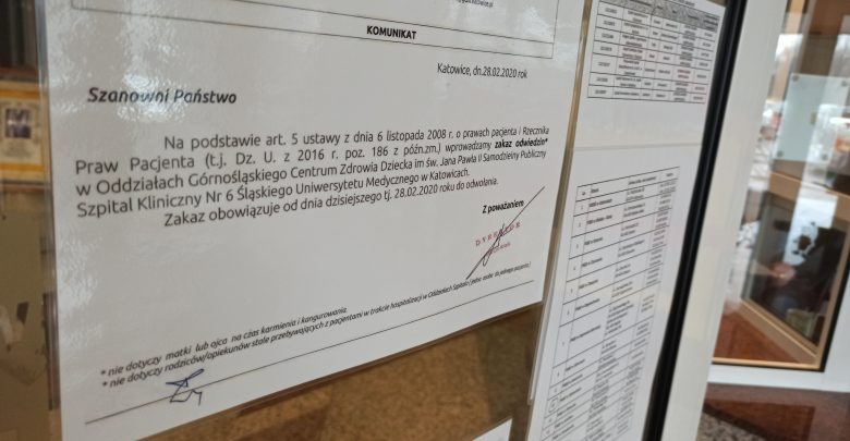 Epidemia koronawirusa: Górnośląskie Centrum Zdrowia Dziecka wprowadza zakaz odwiedzin pacjentów! (fot.GCZD)