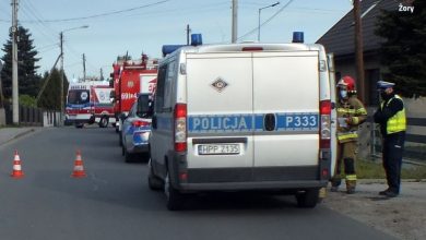 Wypadek w Żorach. Kierowca zasnął za kierownicą. Fot. Śląska Policja