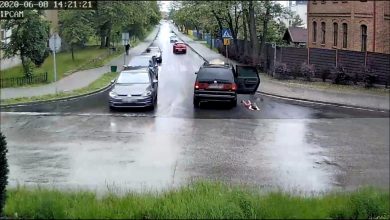 Śląskie: Małe dziecko wypadło z jadącego auta. Cud, że nie doszło do tragedii (fot.Śląska Policja)