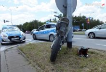 Pościg za motorowerzystą w Żorach. [fot. Sląska Policja, Żory]