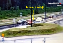 Walnął w auto na rondzie i uciekł. Szybka karma. Rondem jechał policjant