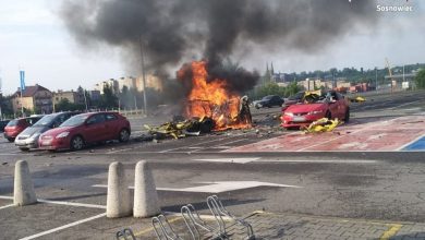 Sosnowiec: Wybuch na parkingu przy markecie budowlanym. Trwają policyjne czynności (fot.Śląska Policja)