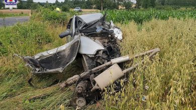 Zderzyła się z ciężarówką. Kierująca fiatem punto zginęła na miejscu (fot.Policja Lubelska)