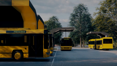 Koncepcja przebudowy zajezdni przy ul. Chorzowskiej, która zostanie zrealizowana, gdy zostanie zakupiony tabor elektryczny. Wiz. materiały PKM Gliwice