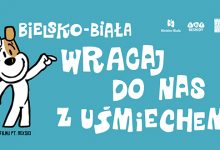 Reksio zachęca do pobytu w Bielsku-Białej. Fot. UM w Bielsku-Białej