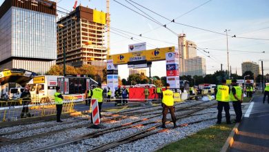 Tour de Pologne: Makabryczny wypadek pod Spodkiem w Katowicach! Holenderski kolarz w śpiączce! (fot.policja)