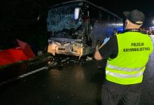 Śmiertelny wypadek pod Gliwicami. 9 osób zginęło w busie na DK 88 w Kleszczowie! (fot.KMP Gliwice)