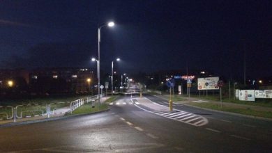 Ruda Śląska: Ul. Górnośląska oświetlona (fot. silesia.info.pl)