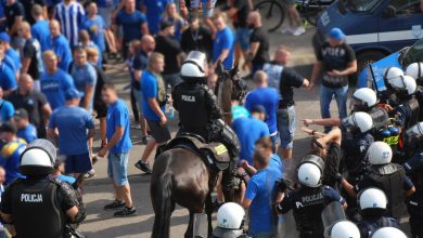 Kibole starli się z policją. Derby Śląska zakończyły się zatrzymaniem 23 osób (fot.Śląska Policja)