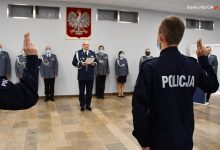Ślubowanie nowych policjantów w garnizonie śląskim. Przybyło 48 funkcjonariuszy (fot.Śląska Policja)
