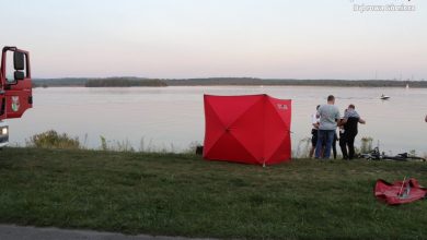 Nie żyje 51-letni mężczyzna. Utonął nad Pogorią IV . [fot. KMP w Dąbrowie Górniczej]