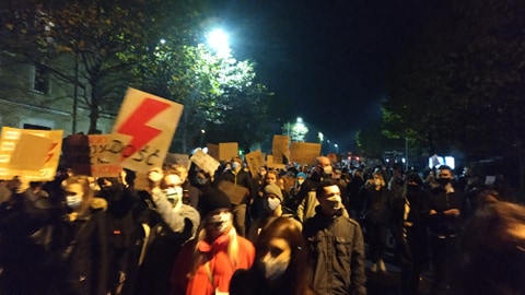 Strajk Kobiet: Na Śląsku i w Zagłębiu także blokady i protesty ws. wyroku Trybunału Konstytucyjnego