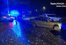 Bielsko: 15-latek podejrzany o kradzież bmw. Wjechał nim do rowu. Fot. KMP Bielsko-Biała
