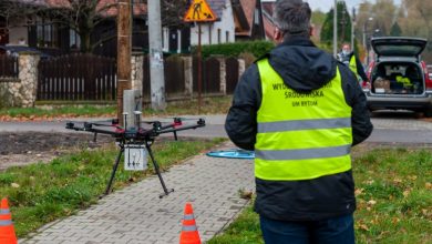 Drony w Bytomiu znowu pilnują kominów. Straż Miejska sprawdza kto i czym pali w piecu (fot.UM Bytom)