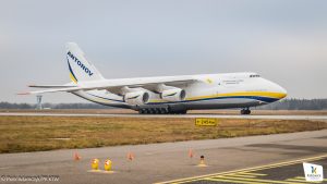 W niedzielę 20 grudnia 2020, trzeci raz w tym roku, w KTW wylądował An-124 Rusłan, czyli jeden z największych samolotów towarowych świata (fot.Katowice Airport)