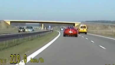 Prawie 220 km/h ferrari po ekspresówce. Wyrok? 5 tys. zł grzywny [WIDEO] Fot. KMP Zielona Góra