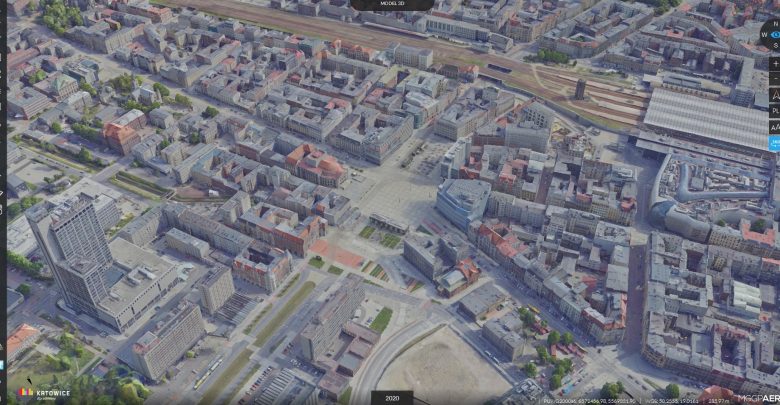 Katowice można oglądać w 3D. Są tez zdjęcia archiwalne. Fot. UM Katowice