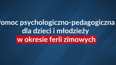 Pomoc psychologiczno-pedagogiczna dla dzieci i młodzieży w okresie ferii zimowych (fot.MEN)