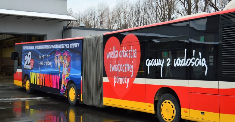 W Bielsku można dziś jeździć Orkiestrowym autobusem. Fot. UM Bielsko-Biała
