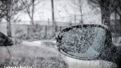 Dziecko prawie zamarzło w aucie. Matka poszła na zakupy (fot.Policja Lubuska)