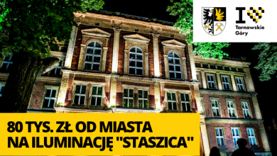 Oświetlenie będące uzupełnieniem remontu elewacji i termomodernizacji budynku ma zostać wykonane jeszcze w tym roku. [fot. UM Tarnowskie Góry]