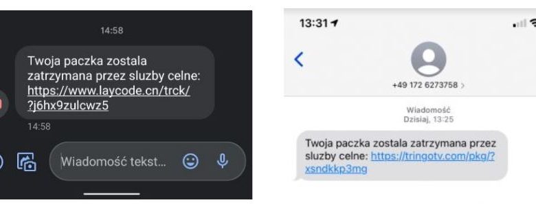 "Twoja paczka została zatrzymana przez służby celne". Ten SMS, to oszustwo!!! (fot.policja.pl)