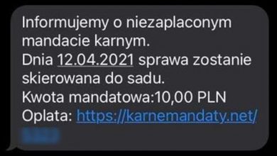 Dostałeś SMS-a o niezapłaconym mandacie? Uważaj, to oszustwo! (fot.Zawiercie112/Śląska Policja)