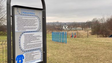 Przy ul. Hlonda został otwarty wybieg dla psów wyposażony został w ogrodzenie, regulowane drążki do przeskoków i tunel. [fot. UM Bytom]