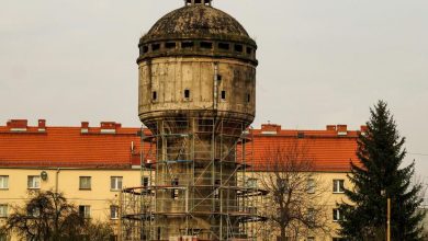 Wieża ciśnień w Gliwicach przechodzi remont. Fot. UM Gliwice