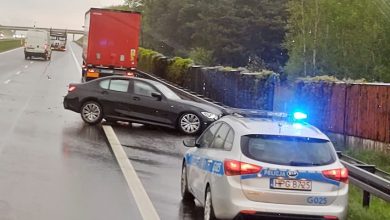 Groźny wypadek na autostradzie A4, Na jej 354-ym kilometrze doszło do zderzenia BMW i ciężarówki. źródło: www.112tychy.pl - Tyskie Służby Ratownicze