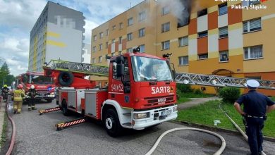 Tragiczny pożar mieszkania w Piekarach Śląskich. Jedna osoba nie żyje (fot.Śląska Policja)