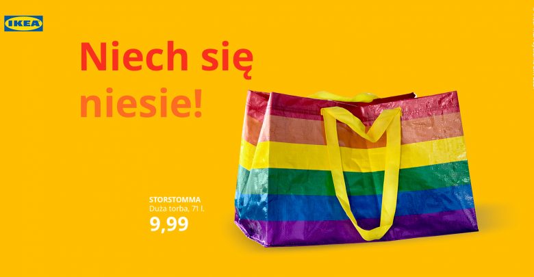 IKEA wspiera osoby LGBT+. Torba, jako symbol szacunku dla tych osób do kupienia w sklepach (fot.IKEA)