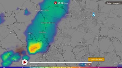 Śląskie: IMGW ostrzega przed burzami z gradem! Radar pokazuje burzę sunącą na Śląsk! (fot.www.skyradar.pl/)