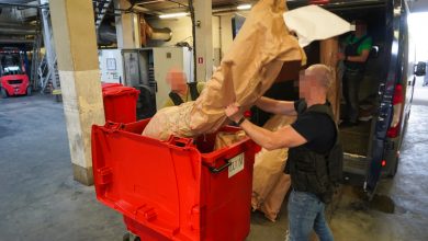 Ponad 280 kg narkotyków do spalenia. W piecu znalazły się: marihuana, amfetamina i dopalacze (fot.policja.pl)