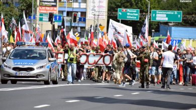 Policja zabezpieczała marsz antyszczepionkowców. Nie było żadnych incydentów [ZDJĘCIA]. Fot. Policja Śląska