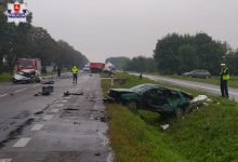 Masakra na drodze. Samochody najeżdżały jeden na drugi (fot.Policja Lubelska)