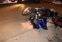 Wypadek motocyklisty w Jastrzębiu-Zdroju. Wyprzedzał na przejściu dla pieszych? (fot.policja)