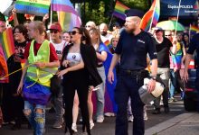 Policja w Katowicach musiała dzisiaj w Katowicach zabezpieczać 10 zgromadzeń, choć tak na prawdę to jeden i ten sam Marsz Równości (fot. KWP Katowice)